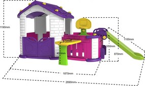 Ramiz Veľký domček s predsieňou 5v1 fialový