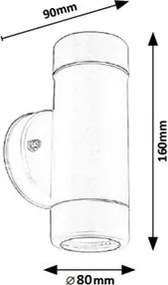 Rabalux MEDINA vonkajšie nástenné svietidlo 8833