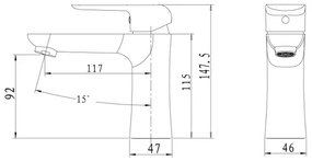 Novaservis - Umývadlová batéria NOBLESS TINA biela