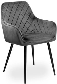 Jedálenská stolička HAVANA VELVET grafitová