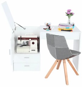 Viacúčelový stôl pre krajčírky Tailor - biela