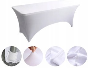 JAKS Návlek na cateringový stôl 180 x 75 cm biely