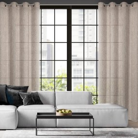 ZÁVES NA KRÚŽKOCH EVA MINGE TIFFANY 135X250 CM BÉŽOVÁ