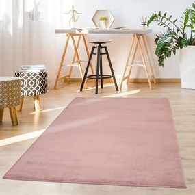 Dekorstudio Kožušinový koberec TOPIA - púdrovoružový Rozmer koberca: 200x290cm