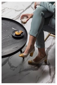 Čierny konferenčný stolík WOOOD Mesa, ø 78 cm