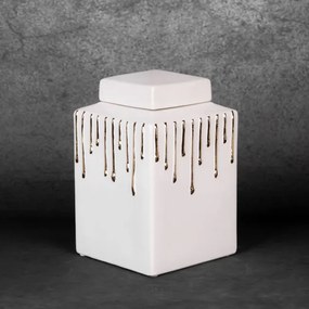 Nádoba LUIS 01 biela / zlatá