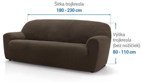 Super strečové poťahy HARMONIA tabaková trojkreslo (š. 180 - 230 cm)
