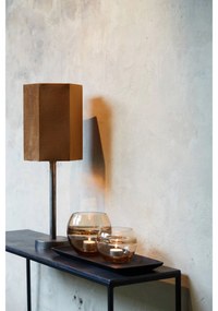 Hnedé zamatové tienidlo Hexagon brown - 24*24*30 cm/ E27