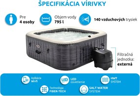 Intex | Vírivý bazén Pure Spa Greystone Deluxe Bubble Spa 4 NP | 11400294