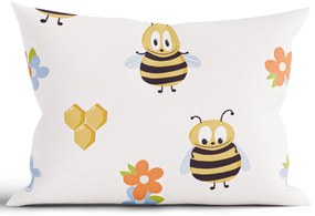 Bavlnená obliečka na vankúš Renforcé 50 × 70 cm - Čmeliak od medu