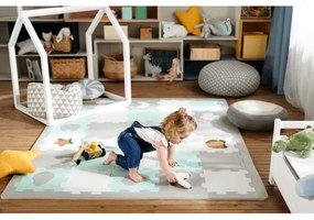 KINDERKRAFT select - Penové puzzle LUNO 30ks šedá/mintová