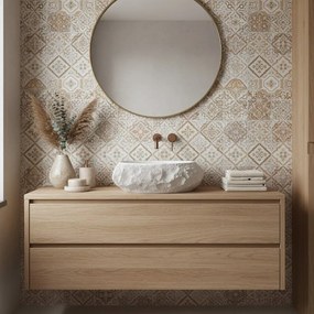 Rea Mika Ivory, umývadlo na dosku 500x380x150 mm, ecru-imitácia kameňa, REA-U7350