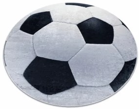 Detský koberec protišmykový BAMBINO 2139 Lopta, čierny / biely