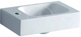 GEBERIT iCon závesné umývadielko s otvorom vľavo, bez prepadu, 380 x 280 mm, biela, s povrchovou úpravou KeraTect, 124836600