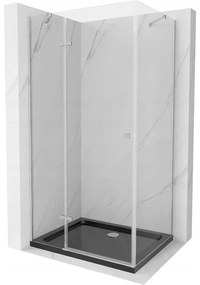 Mexen Roma sprchová kabína, kyvné dvere 90 x 120 cm, transparentnéné, chrómová + závesný bidet Flat, čierna