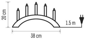 Vianočný svietnik  5xE10/15W/230V šedá