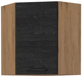 Horná kuchynská skrinka Virion 60 x 60 GN-72 1F (45°) (dub lancelot + tmavé drevo). Vlastná spoľahlivá doprava až k Vám domov. 1046321