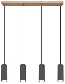 Globo 57911-4HG - Luster na lanku ROBBY 4xGU10/35W/230V šedá/hnedá