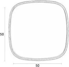 Nástenné zrkadlo s dreveným rámom 50x50 cm Nyko – White Label