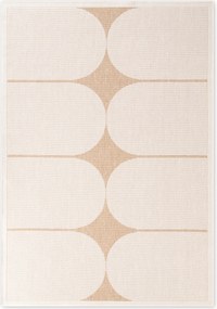 NORTHRUGS, Kusový koberec Duet Bowen 106245 Beige/White - na von aj na doma, 120x170, béžová, chodba / predsieň
