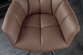 Papillon v hnedom odtieni otočná stolička