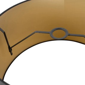 Bavlnený tienidlo čierne 45/50/28 so zlatým vnútrom