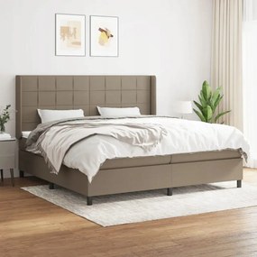 vidaXL Boxspring posteľ s matracom sivohnedý 200x200 cm látka