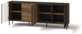 DL Komoda Prestigo P6 - orech warmia / čierna
