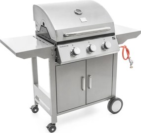 Plynový gril OKLAHOMA BBQ, 3 horáky, s redukčným ventilom, strieborná Penta CZ
