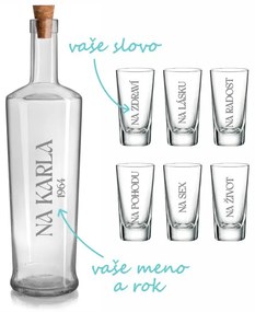 Pieskovaný set na slivovici Olea Piede (1+6)