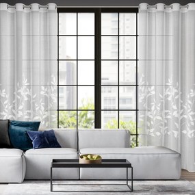 ZÁCLONA NA KRÚŽKOCH ESTELLA 140X250 CM LISTY