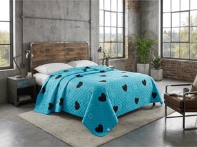Prehoz na posteľ CORAZON modrý Rozmer: 170 x 210 cm