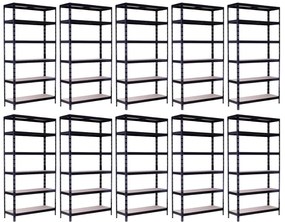 Trestles 10x Policový regál RR2 2300x1200x450, černý 10XRR2-KLB4512-6