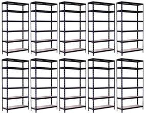 Trestles 10x Policový regál RR2 2300x1200x450, černý 10XRR2-KLB4512-6