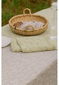 Ľanový obrus / deka Meirami 150x260, bielo-ľanový