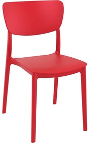 MONNA záhradná stolička bez podrúčok red