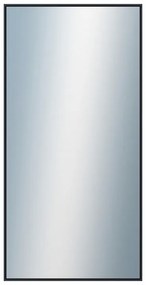 DANTIK - Zrkadlo v rámu, rozmer s rámom 50x100 cm z lišty Hliník čierna (7002021)