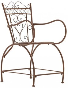 Kovová stolička Sheela s područkami (SET 2 ks) - Hnedá antik