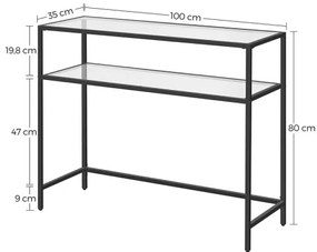 Konzolový stolík CIREL čierny