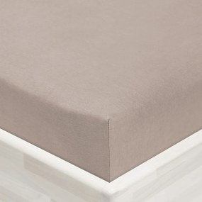 Jersey napínacie prestieradlo JR-027 Sivohnedé 90 x 200 - výška 20 cm