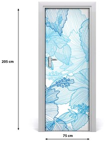 Samolepiace fototapety na dvere havajskej kvety 75x205 cm