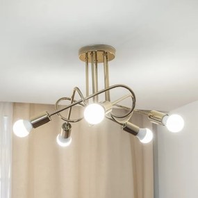 Prisadený luster OXFORD 5×E27/15W/230V zlatý