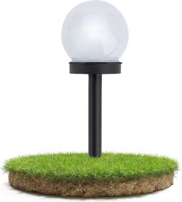 BERGE SADA 4 solárnych záhradných lámp, LED, BIELA, 10 cm, vodotesná, IP44