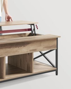 Konferenční stolek Vasagle Undo s prodlužovací deskou camel hnědá/černý