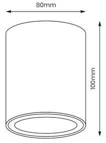 Stropné svietidlo Bima Round, 1x biele kovové tienidlo