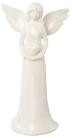 Gasper Porcelánový anjel ANNA V. 18,5 cm biely