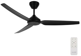 Lucci air 21616349 - Stropný ventilátor POLIS IP55 čierna + diaľkové ovládanie FAN00288