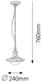 Rabalux 8740 - Vonkajšie závesné svietidlo OSLO 1xE27/60W