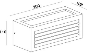 Lucide 27853/01/97 - Vonkajšie nástenné svietidlo DIMO 1xE27/18W/230V IP54