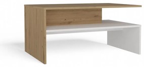 Konferenční stolek Boston 90 cm dub artisan/bílý